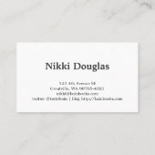 Carte De Visite Blogger (Dos)