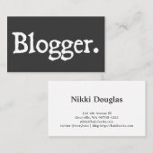 Carte De Visite Blogger (Devant / Derrière)