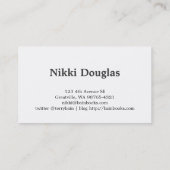 Carte De Visite Blogger (Dos)