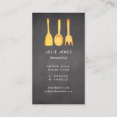 Carte De Visite Blogger culinaire en jaune noir (Dos)