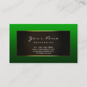 Carte De Visite Blogger De Mode Cadre Noir Moss Deep Green (Dos)