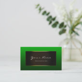 Carte De Visite Blogger De Mode Cadre Noir Moss Deep Green (Debout devant)