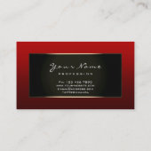 Carte De Visite Blogger de mode encadré Black Gold Maroon bordeaux (Dos)