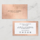 Carte De Visite Blogger, Écrivain Rose de Faux (Devant / Derrière)