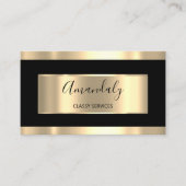 Carte De Visite Blogger professionnel Elegant Black Gold (Devant)