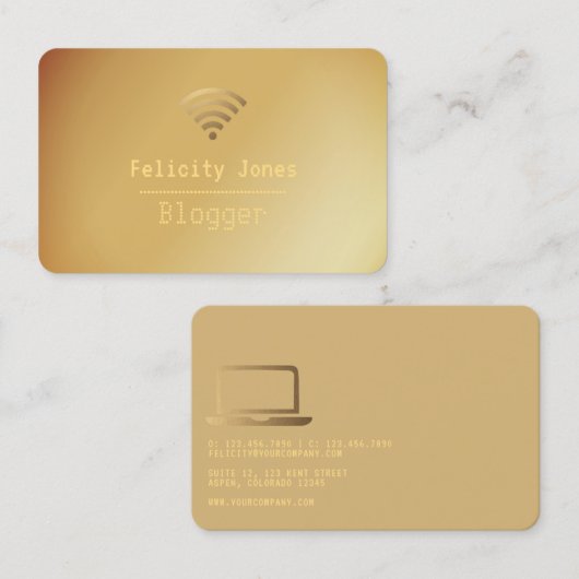 Carte de visite blogueur (Devant / Derrière)