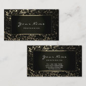 Carte De Visite Blogueur de mode encadré Black Frame Sepia Parties (Devant / Derrière)