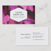 CARTE DE VISITE BLOGUEUR DE MODE LUXE, ARTISTE DE MAQUILLAGE, FLOR (Devant / Derrière)