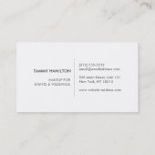 CARTE DE VISITE BLOGUEUR DE MODE LUXE, ARTISTE DE MAQUILLAGE, FLOR (Dos)