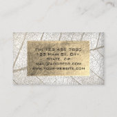 Carte De Visite BLOGUEUR D'ÉCRIVAIN BLANC Gray Botanical Foil (Dos)