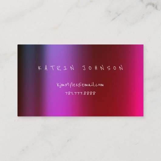 Carte De Visite BLOGUEUR Holographique Gold Butterfly Influencer (Dos)