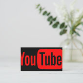 Carte De Visite Blogueur sur les médias sociaux Youtube (Debout devant)