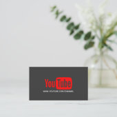 Carte De Visite Blogueur sur les médias sociaux Youtube (Debout devant)