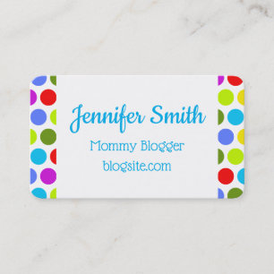 Carte De Visite Blogueuse multilingue Polka Dot Mommy