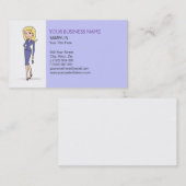 Carte de visite blond d'avatar (Devant / Derrière)