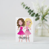 Carte De Visite Blonde de brune de duo de 311 Dollface (Debout devant)