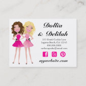Carte De Visite Blonde de brune de duo de 311 Dollface (Dos)