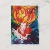 Carte De Visite BLONDE EN MAQUILLAGE DE Beauté ROUGE, Salon des ch (Dos)