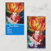 Carte De Visite BLONDE EN ROUGE Monogramme Beauté, Maquillage, Sal (Devant / Derrière)