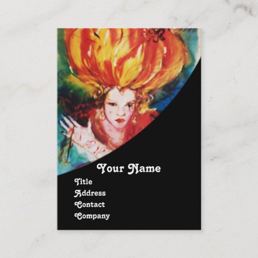 Carte De Visite BLONDE EN ROUGE Monogramme Beauté, Maquillage, Sal (Devant)