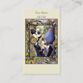 Carte De Visite Blonde Fairy Floral Purple (Devant)