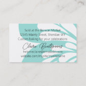 Carte De Visite Blonde fée magique cuillère boulangerie pâtisserie (Dos)