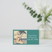 Carte De Visite Blonde Kneeling Modèle de bikini Thunder_Cove (Debout devant)
