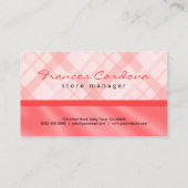 Carte De Visite Blonde Saumon rose mignonne Cupcake boulangerie bo (Dos)