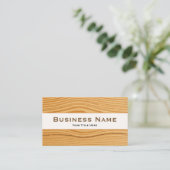 Carte De Visite Blonde Wood Texture (Debout devant)