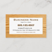 Carte De Visite Blonde Wood Texture (Dos)
