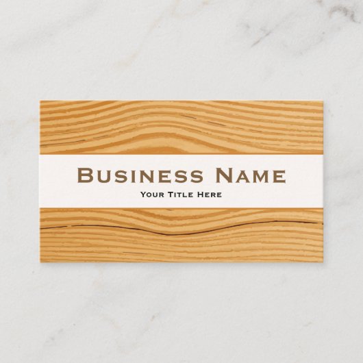 Carte De Visite Blonde Wood Texture (Devant)