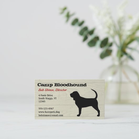Carte De Visite Bloodhound (Debout devant)