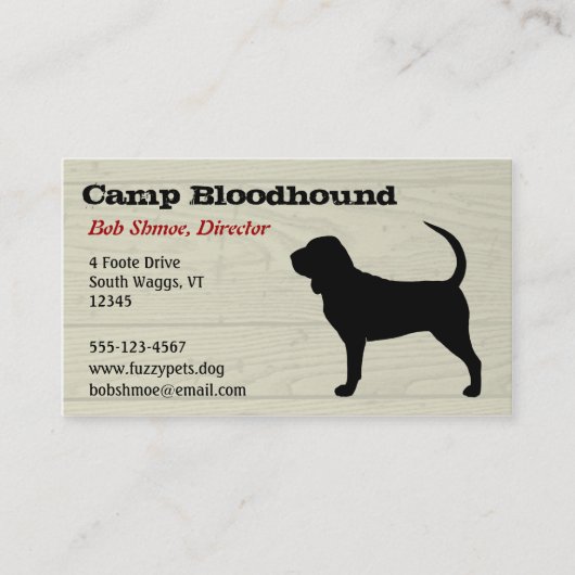 Carte De Visite Bloodhound (Devant)