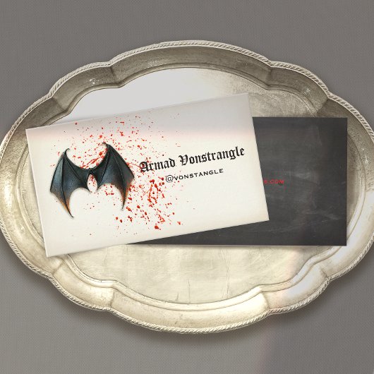 Carte De Visite Bloody Vampire Bat Wings