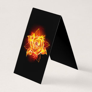 Carte De Visite Blooming Fire Rose