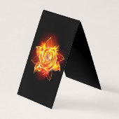 Carte De Visite Blooming Fire Rose (Devant)