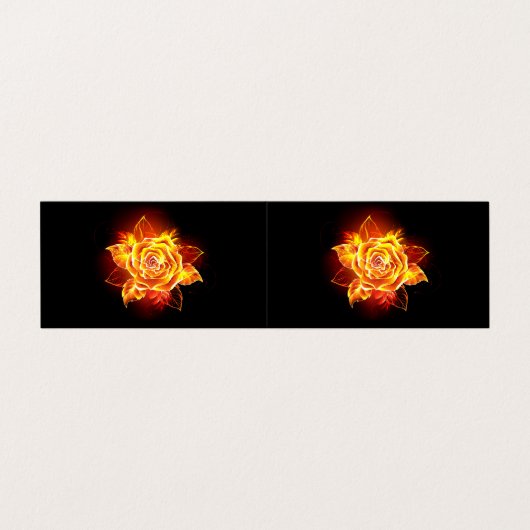Carte De Visite Blooming Fire Rose (Extérieur déplié)