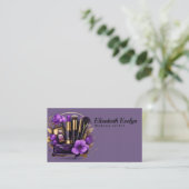 Carte De Visite Blooms dorés et glam noir g567 (Debout devant)