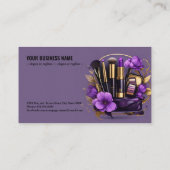 Carte De Visite Blooms dorés et glam noir g567 (Dos)