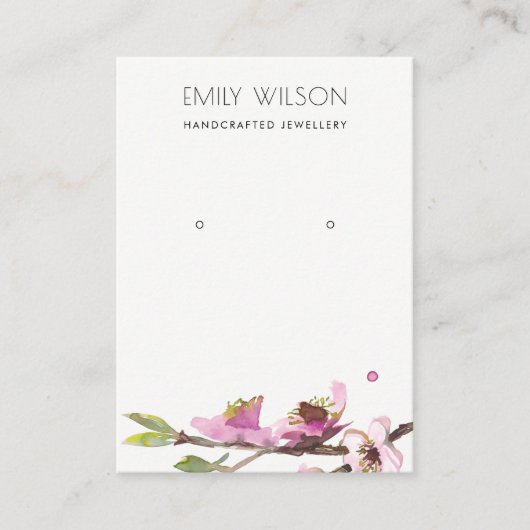 CARTE DE VISITE BLOSSOM BLOSSOM FLORAL EARRY AFFICHER LOGO (Devant)