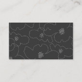 CARTE DE VISITE BLOSSOMS ABSTRAITS BLANC/GRIS (Dos)