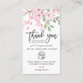 Carte De Visite Blossoms logo floral rose commander merci (Devant)