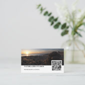 Carte De Visite Blouberg Beach Sunset Stacked Rocks (Debout devant)