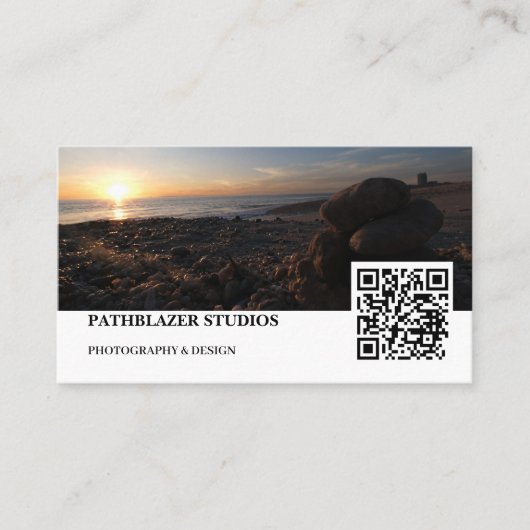 Carte De Visite Blouberg Beach Sunset Stacked Rocks (Devant)
