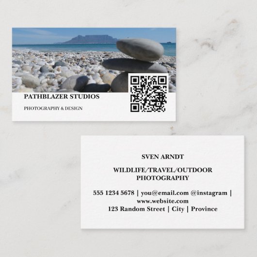 Carte De Visite Blouberg Beach Table Mountain Stabilisée Rocks (Devant / Derrière)