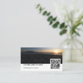 Carte De Visite Blouberg Beach Table Mountain Sunset (Debout devant)
