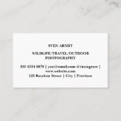 Carte De Visite Blouberg Beach Table Mountain Sunset (Dos)