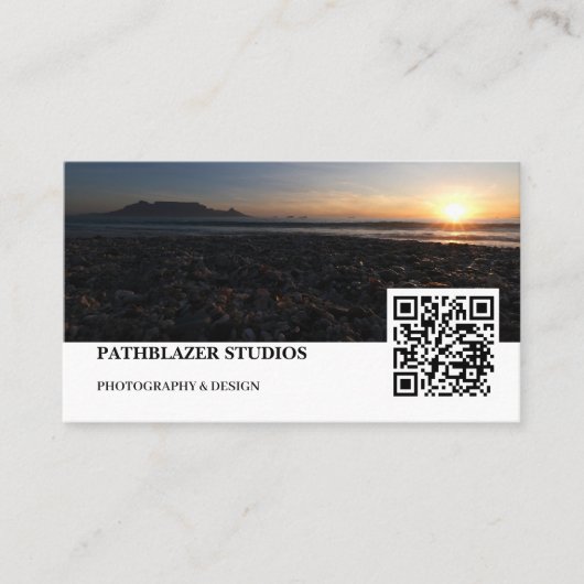 Carte De Visite Blouberg Beach Table Mountain Sunset (Devant)