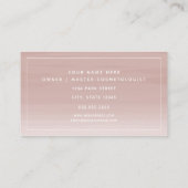 Carte De Visite Blow Dry Bar Cosmetologue Blush Ombre (Dos)