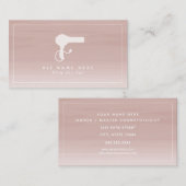 Carte De Visite Blow Dry Bar Cosmetologue Blush Ombre (Devant / Derrière)